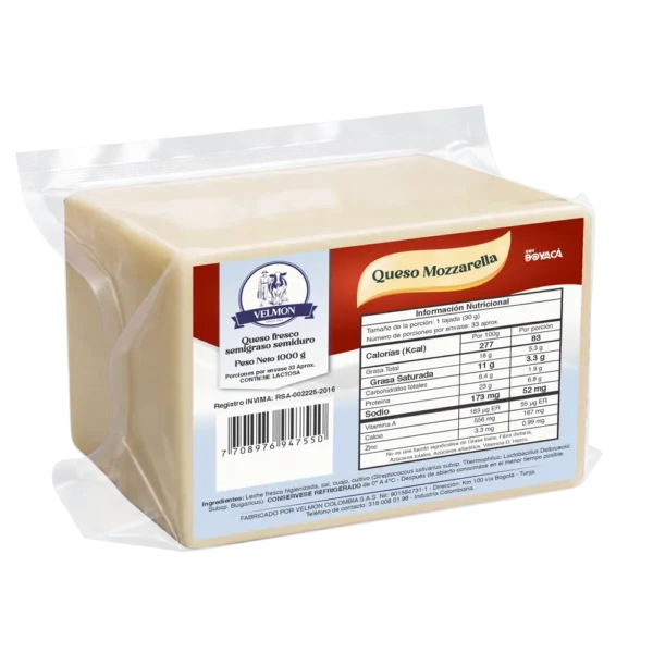 Queso Mozzarella 1000g