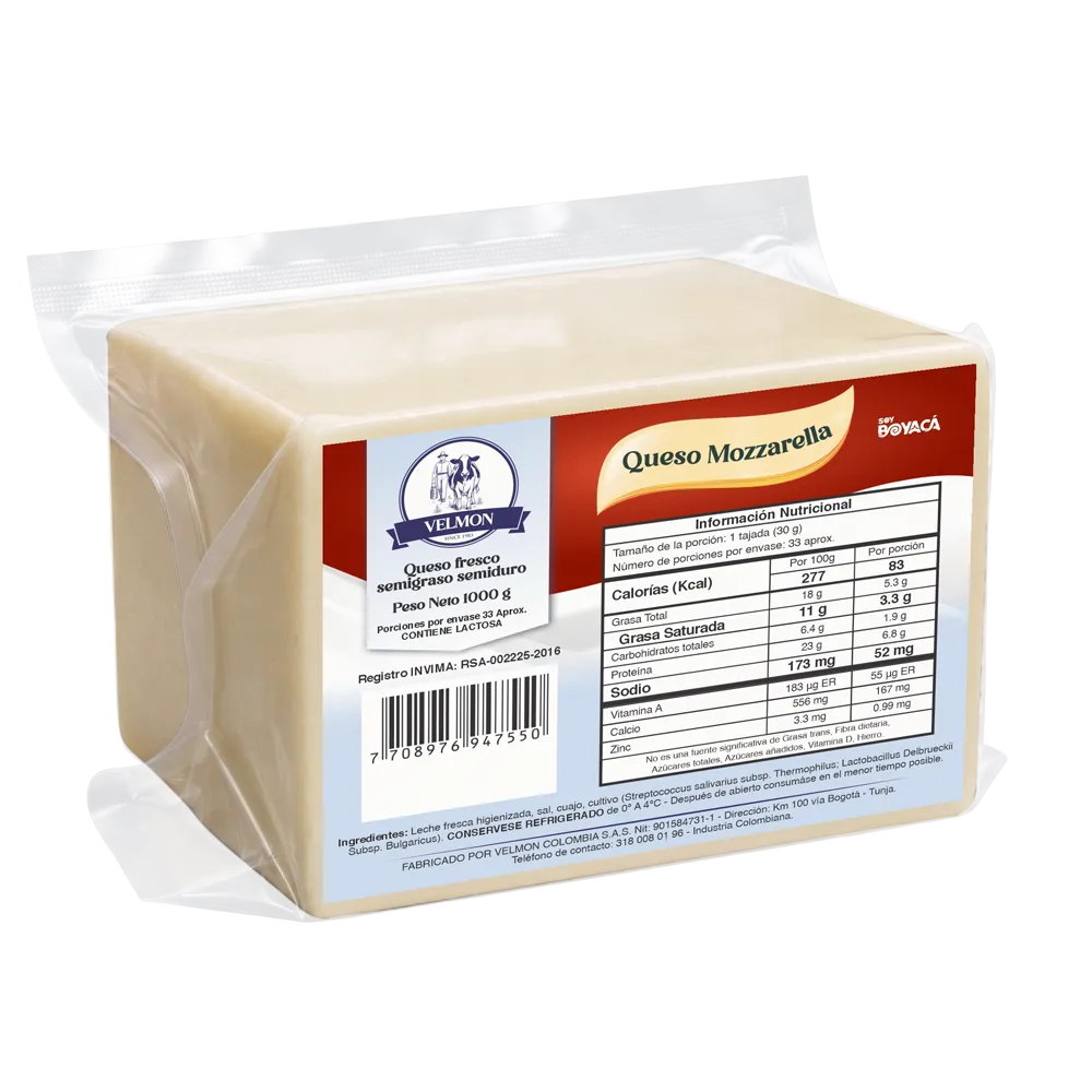 Queso Mozzarella 1000g
